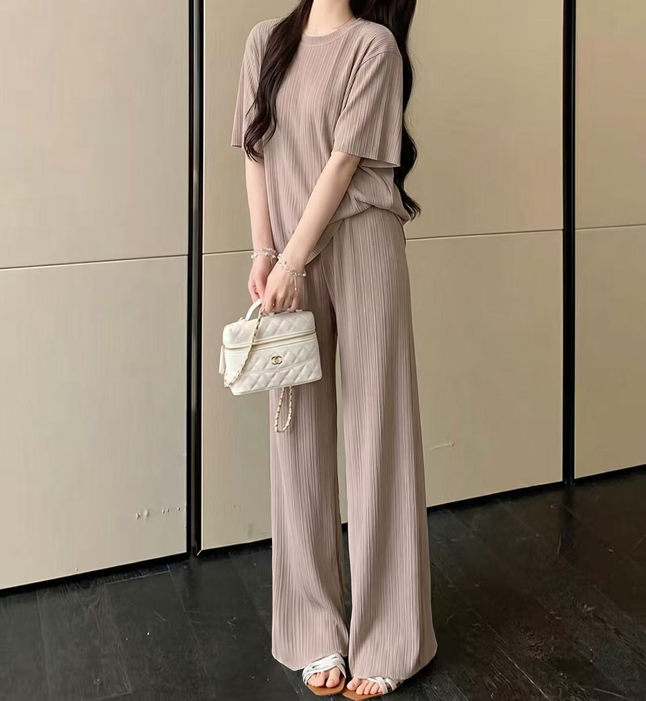 Relax Pleated Wide Set - 릴랙스 플리츠 와이드 셋업