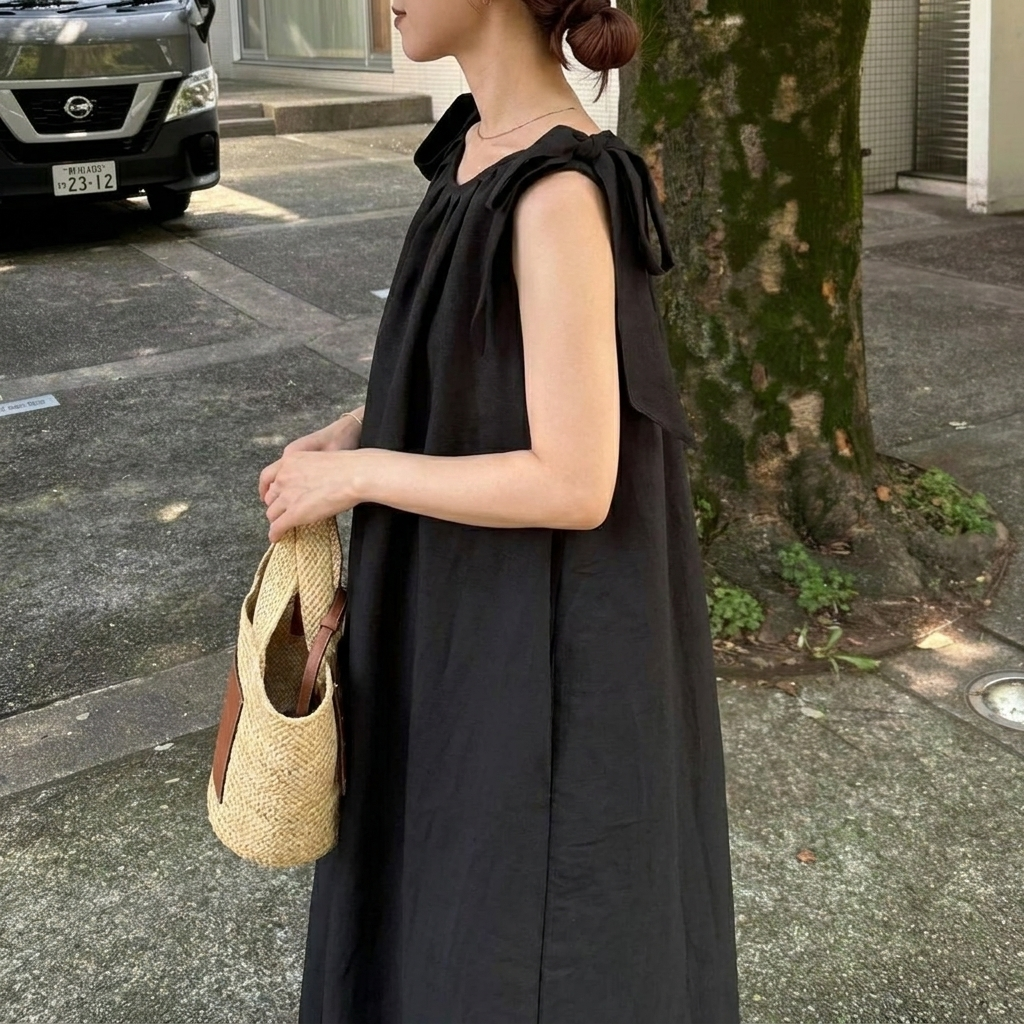 Ribbon Breeze Maxi Dress - 리본 브리즈 맥시 드레스