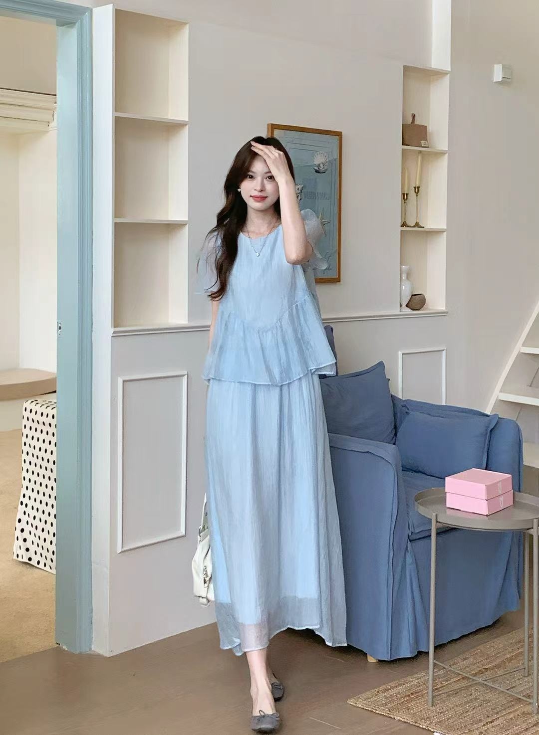 Airy Frill Chiffon Dress - 에어리 프릴 시폰 원피스