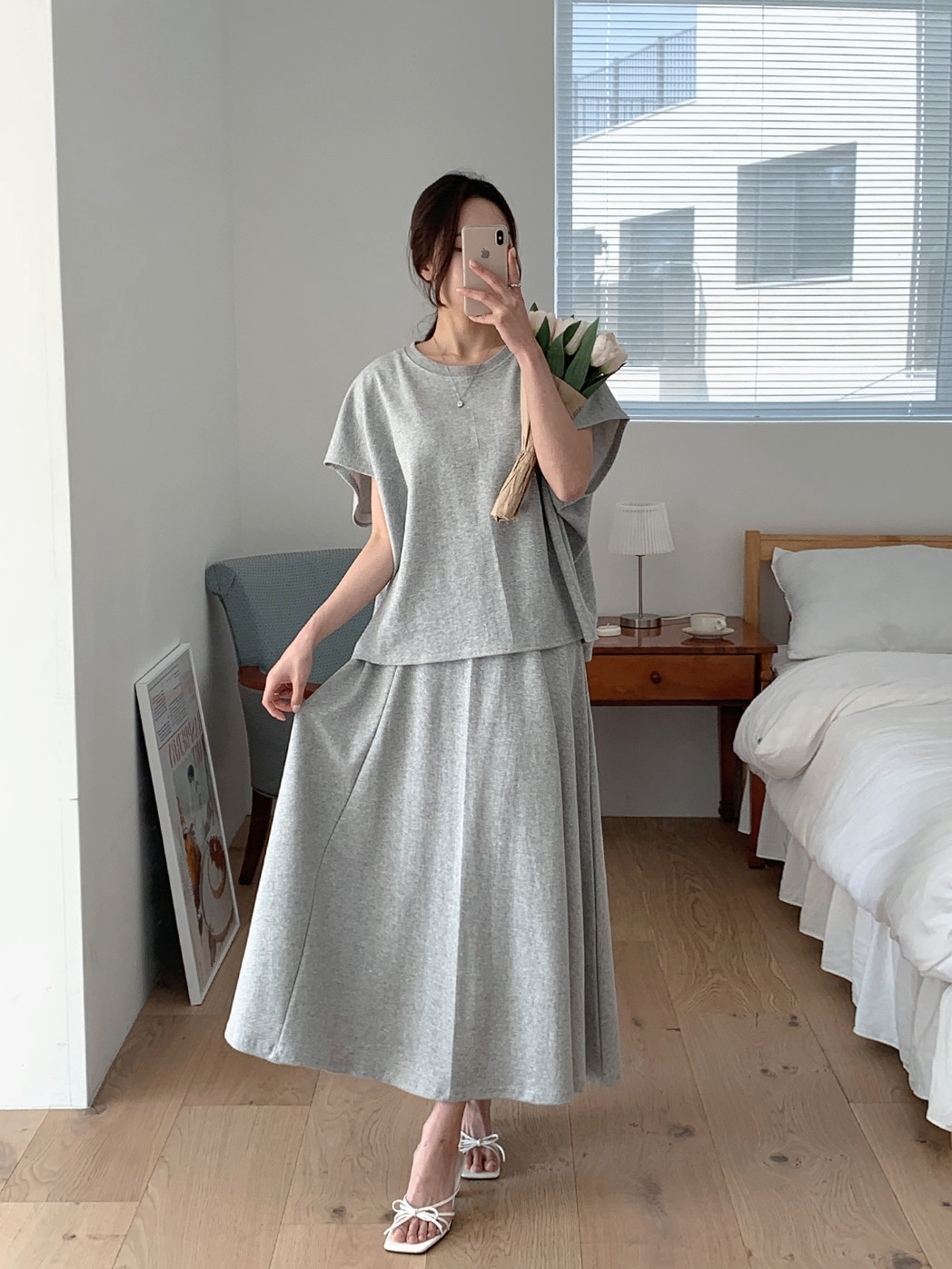 Daily Flare Two Piece Set - 데일리 플레어 투피스 세