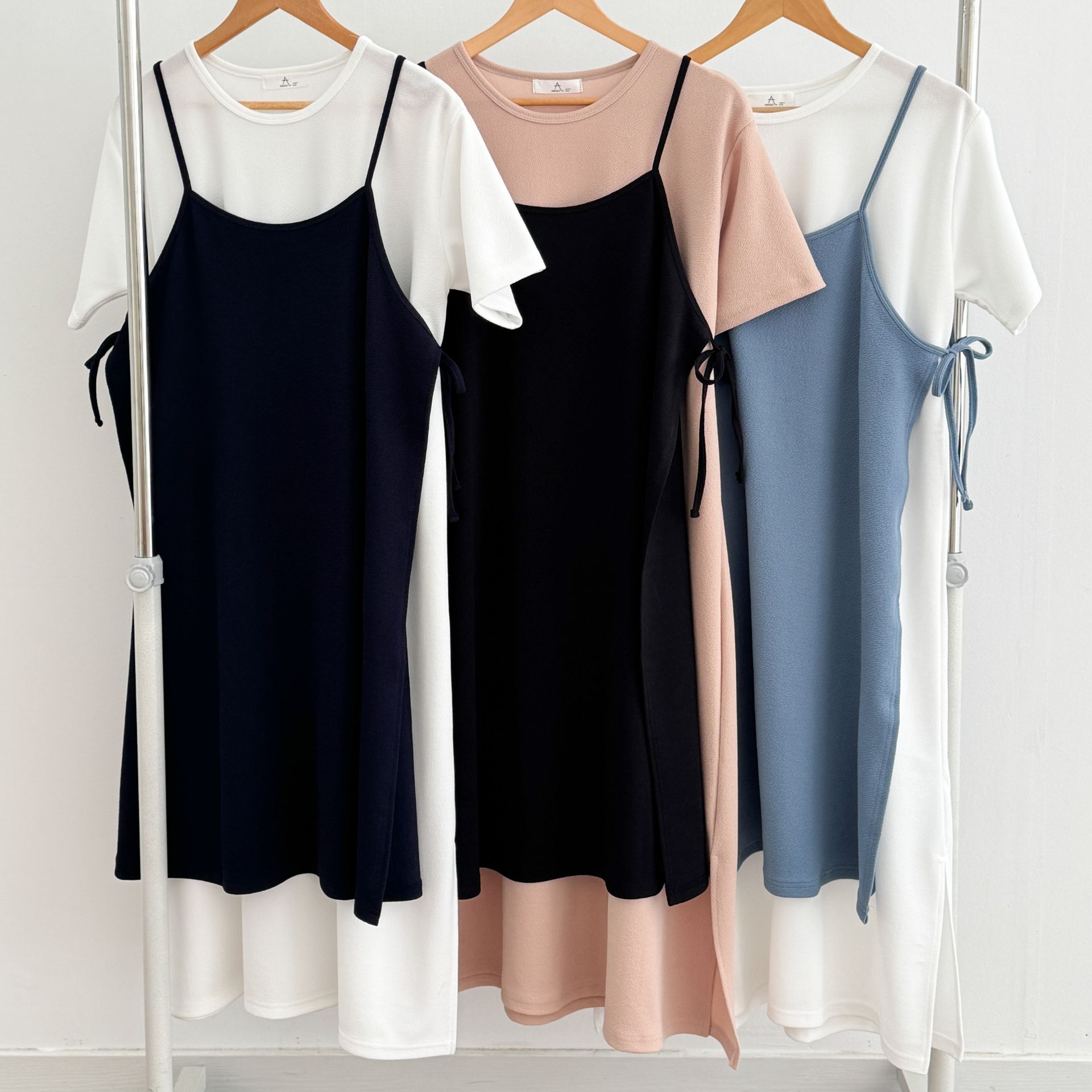 Simple Chic Strap Layer Dress - 심플 시크 스트랩 레이어 드레스