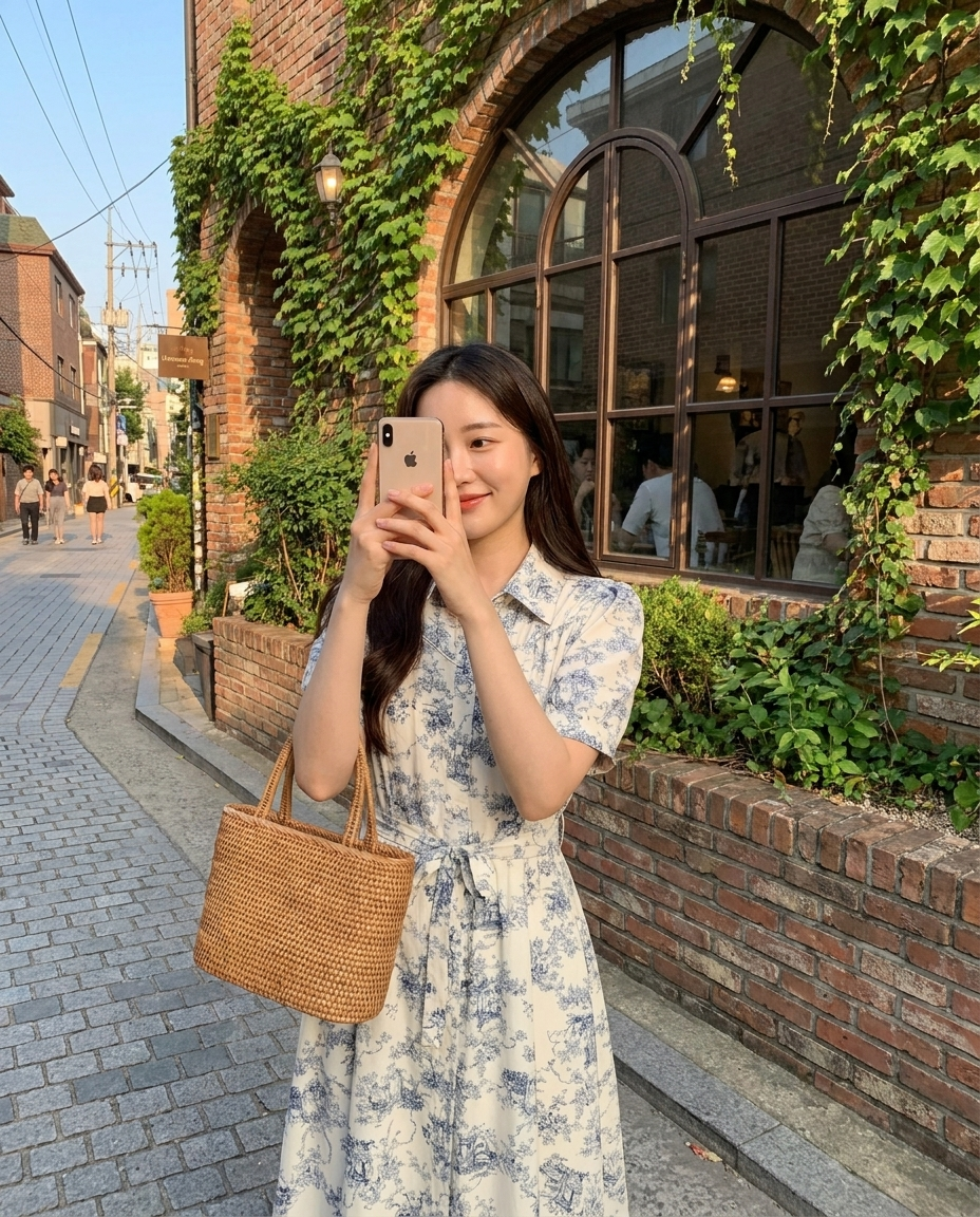French Toile Classic Shirt Dress - 프렌치 뜨왈 클래식 셔츠 드레스
