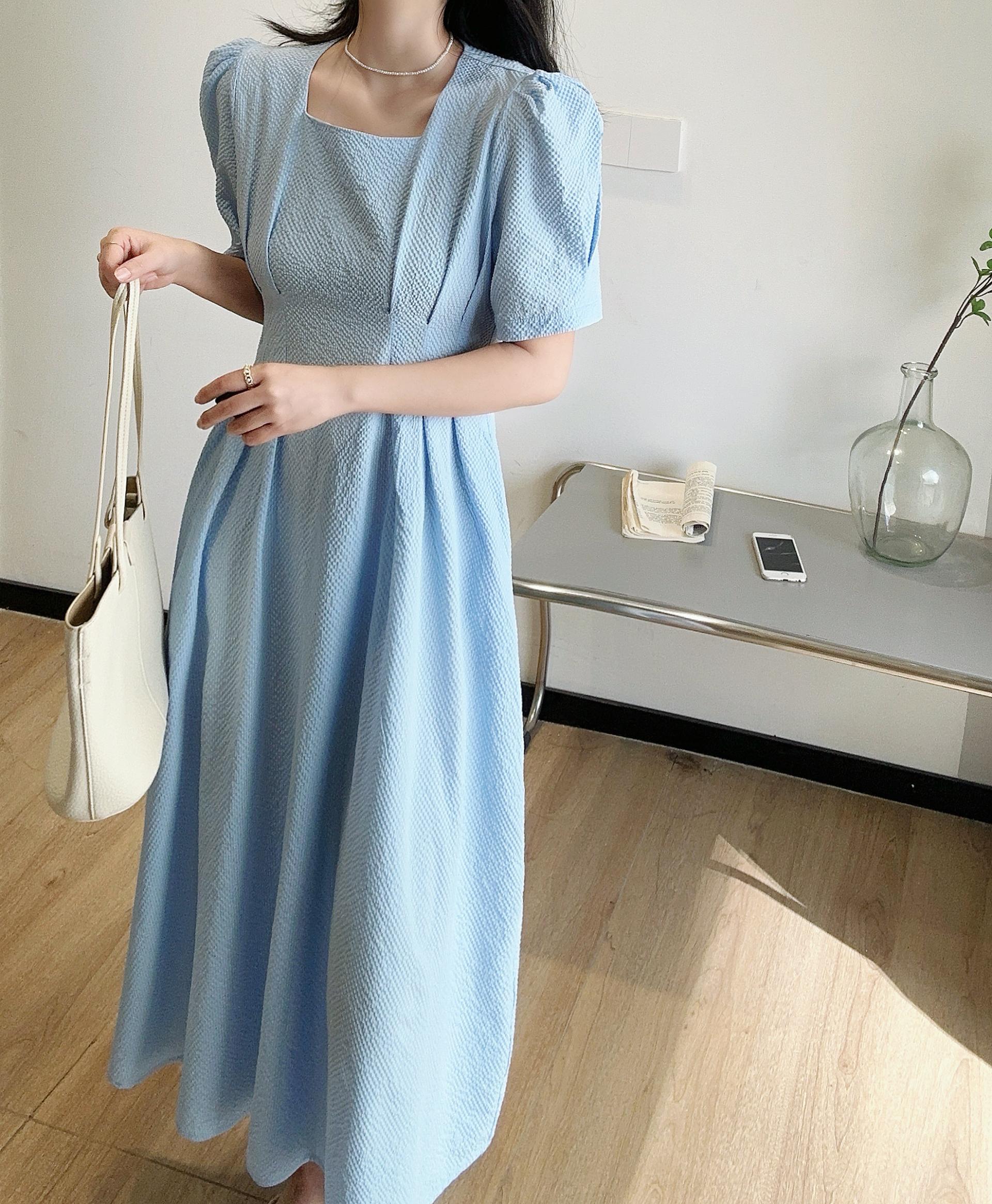 Cloud Garden Square Neck Dress - 클라우드 가든 스퀘어넥 원피스