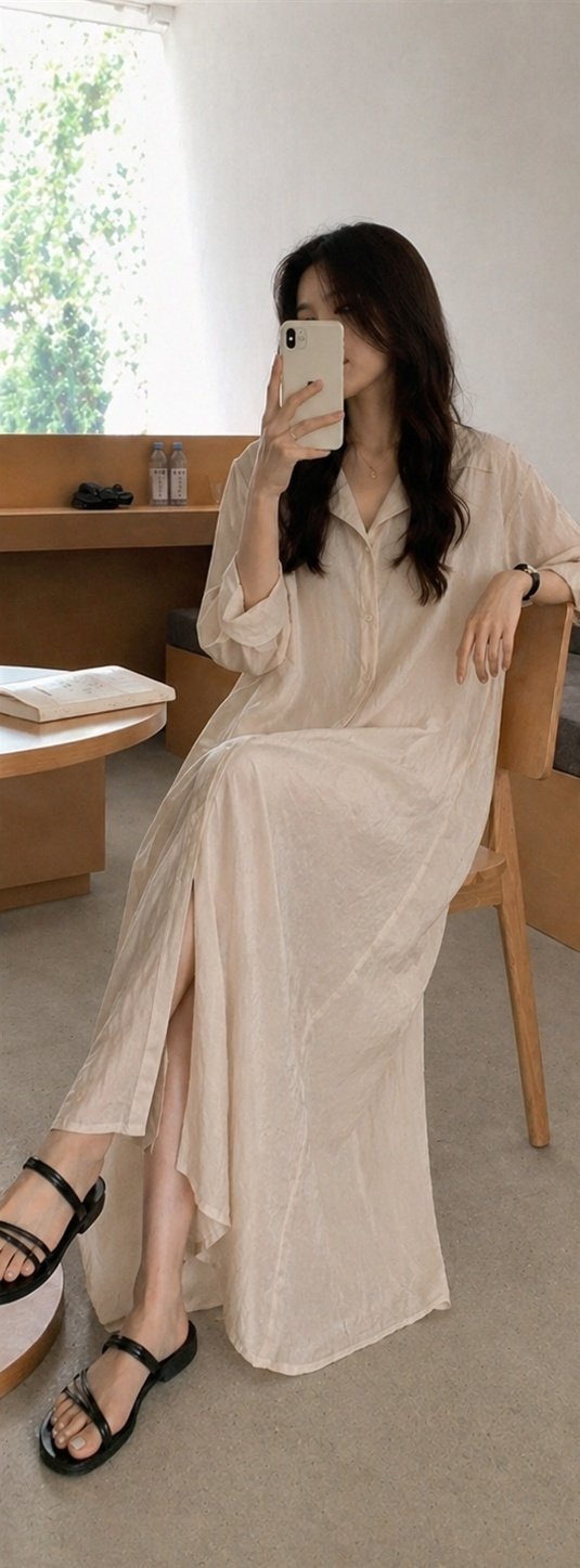 Airy Breeze Shirt Dress - 에어리 브리즈 셔츠 드레스