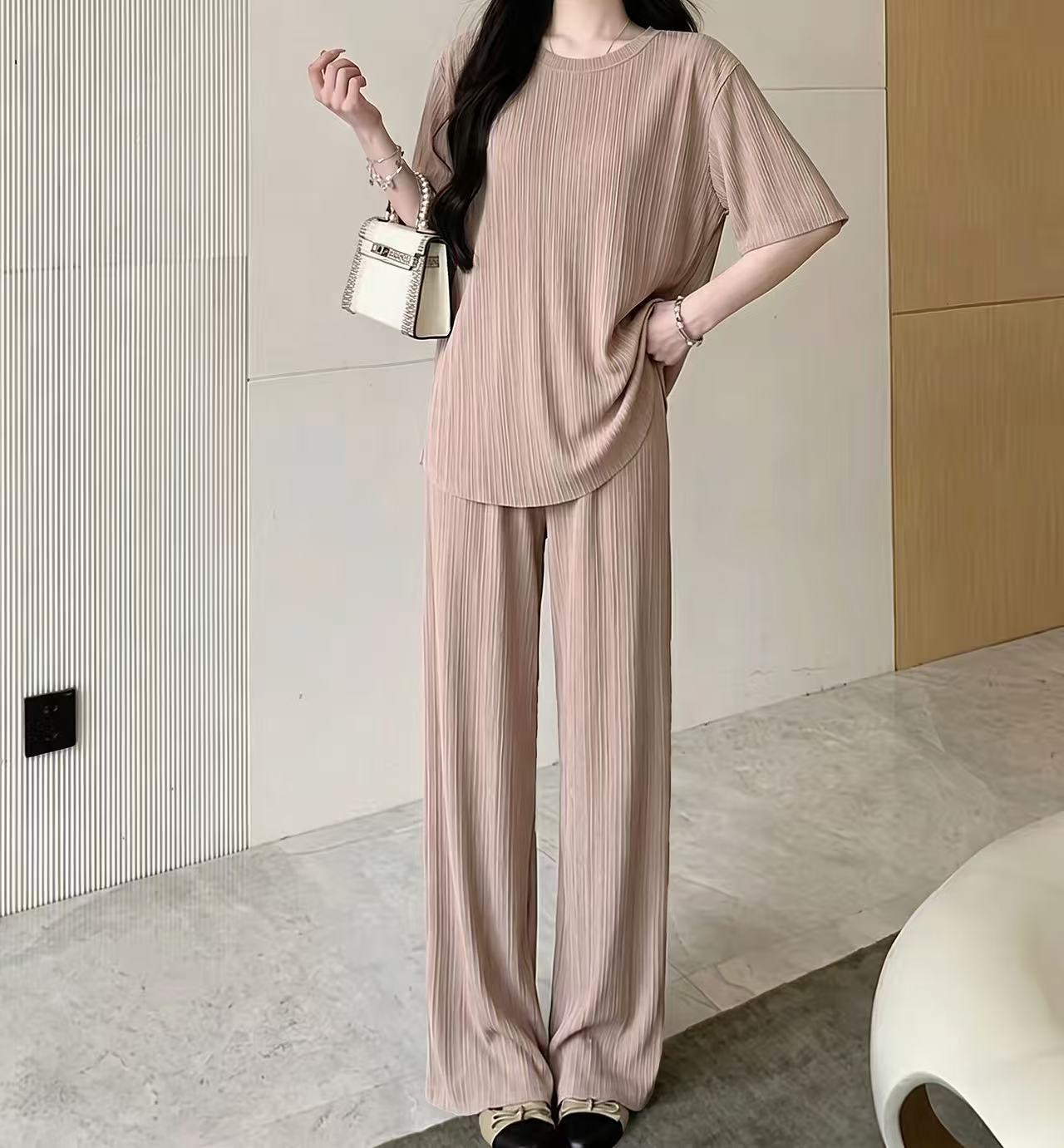 Relax Pleated Wide Set - 릴랙스 플리츠 와이드 셋업