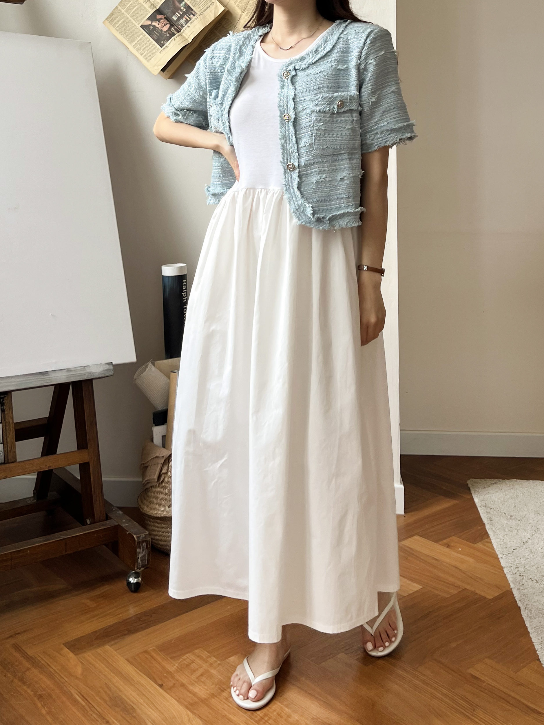 Simple Grace A-Line Maxi Dress - 심플 그레이스 A라인 맥시 원피스
