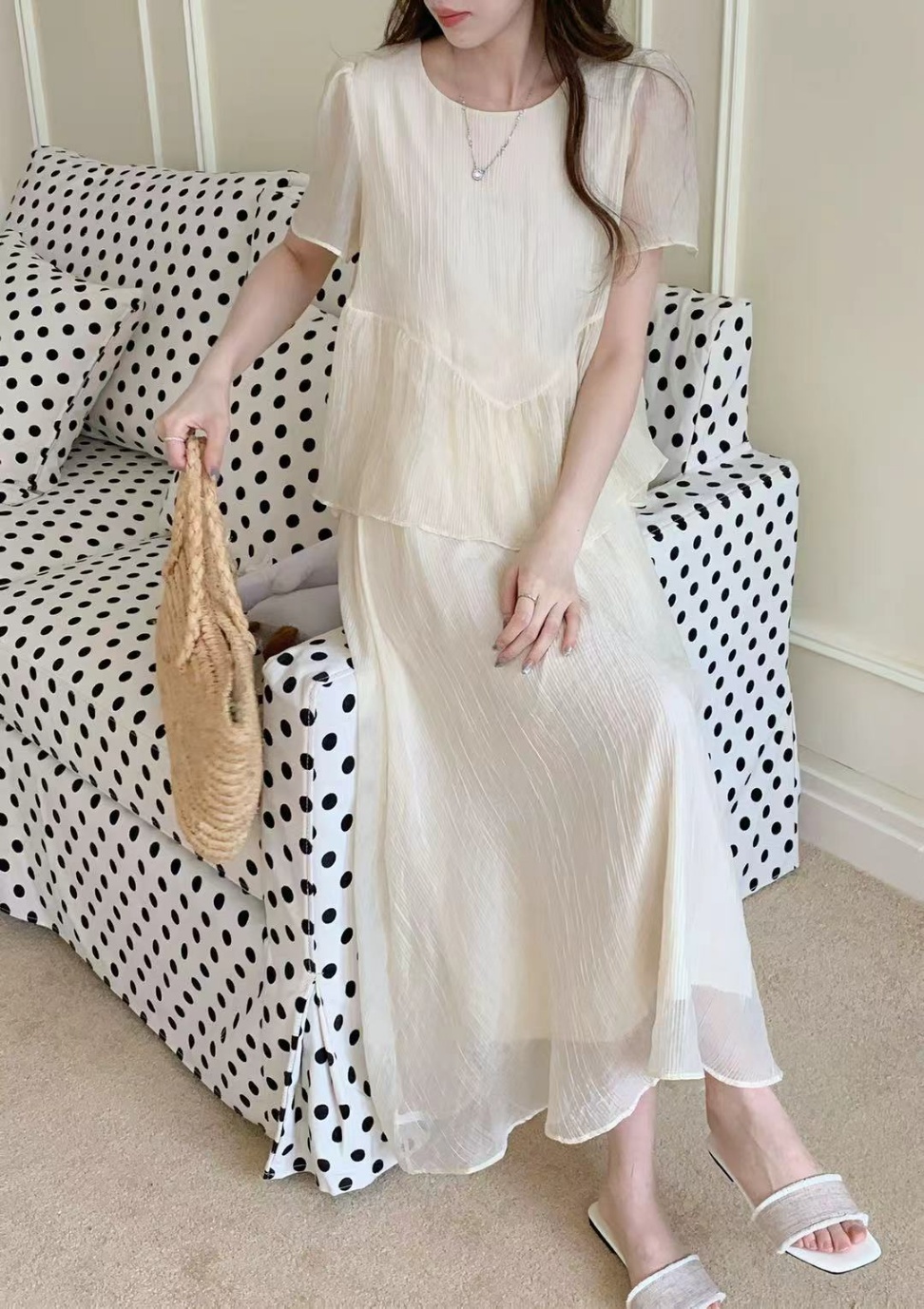 Airy Frill Chiffon Dress - 에어리 프릴 시폰 원피스