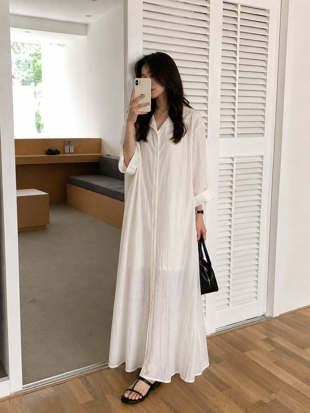 Airy Breeze Shirt Dress - 에어리 브리즈 셔츠 드레스