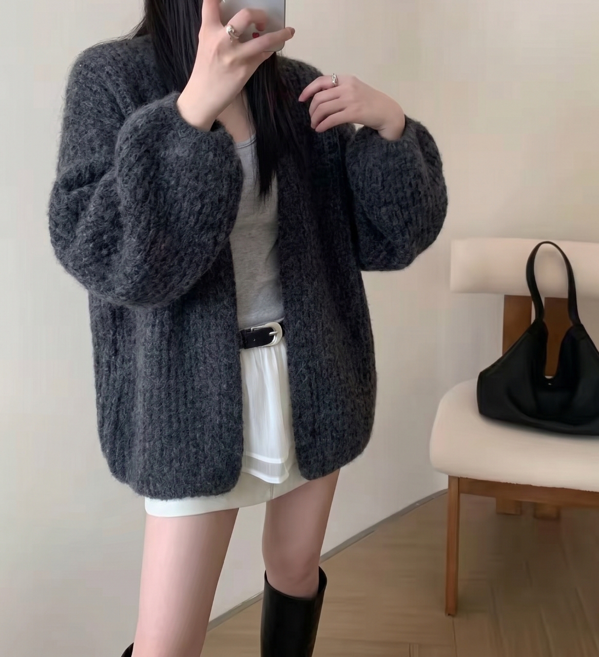 Warm Hug Knit Cardigan - 웜 허그 니트 가디건