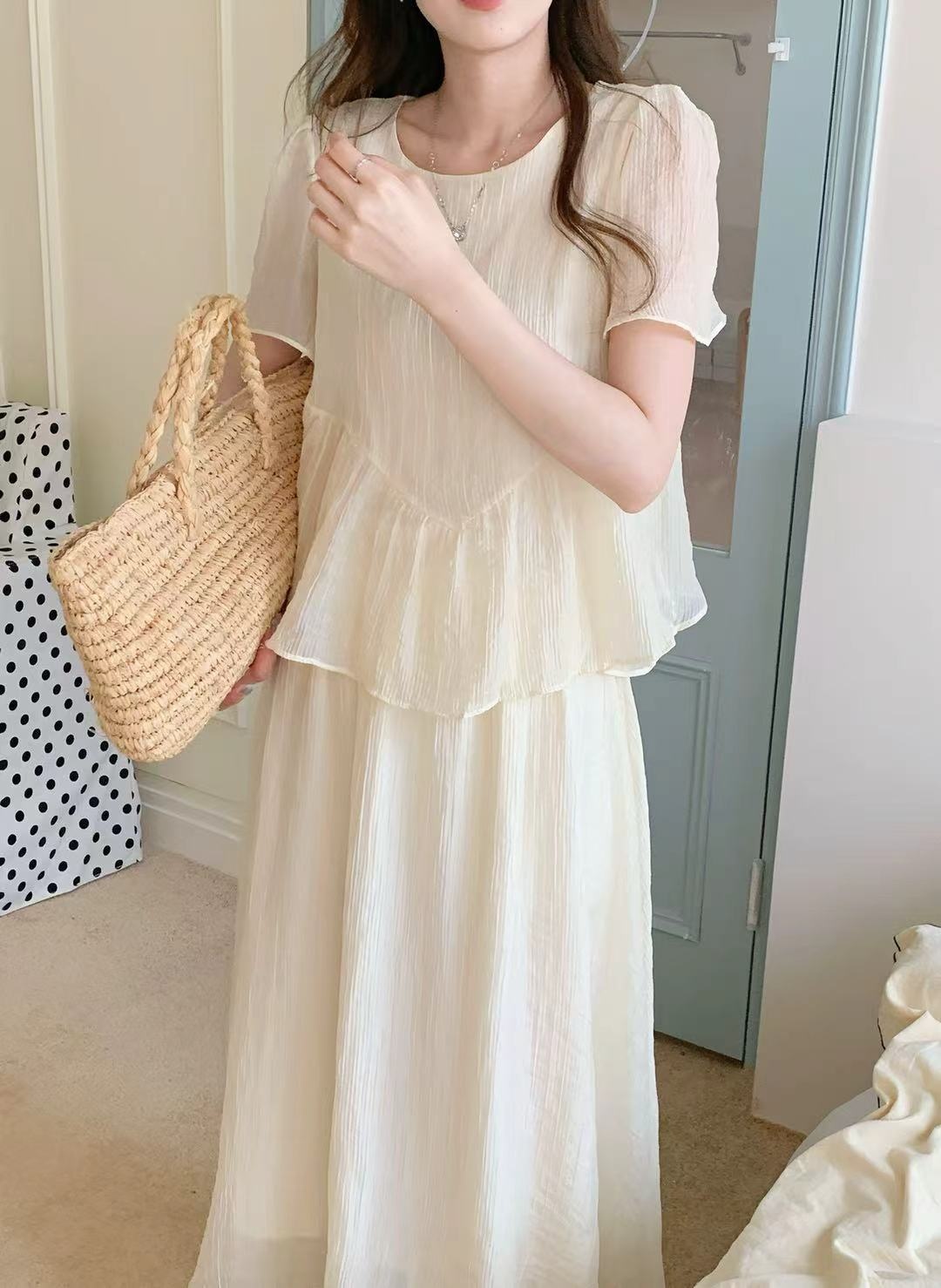 Airy Frill Chiffon Dress - 에어리 프릴 시폰 원피스