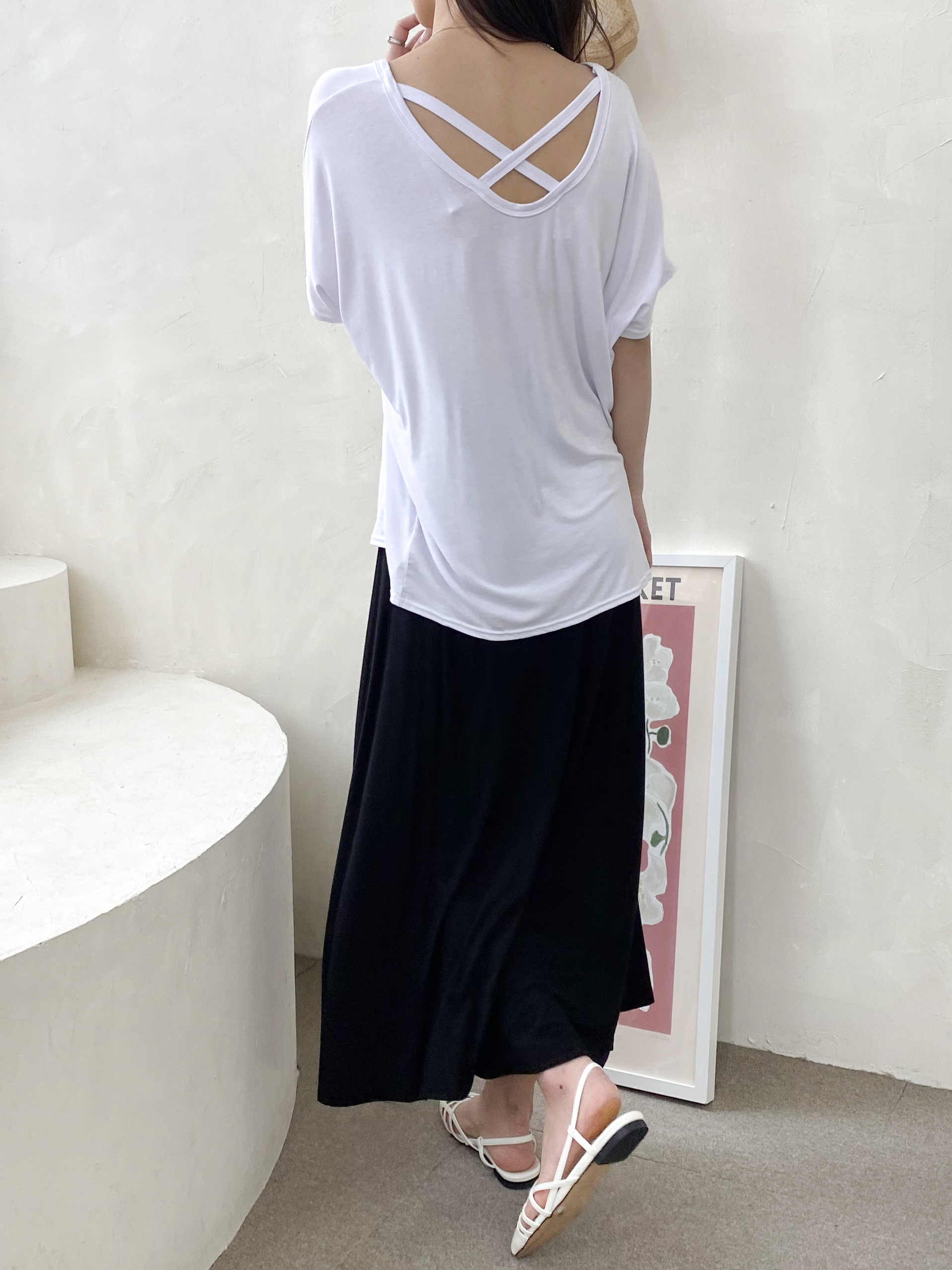 Airy Crossback Lounge Tee - 에어리 크로스백 라운지 티