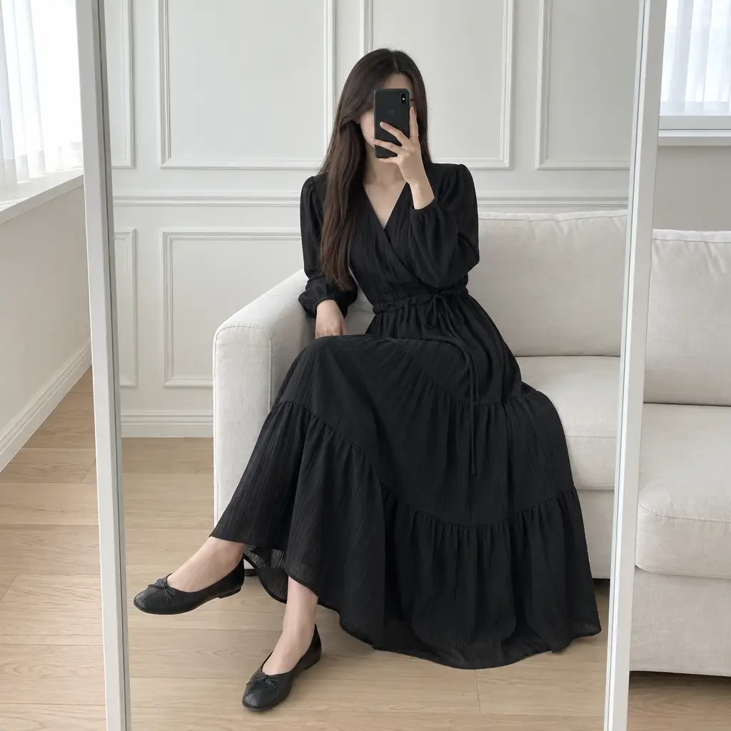 Cozy Wrap Maxi Dress - 코지 랩 맥시 원피스