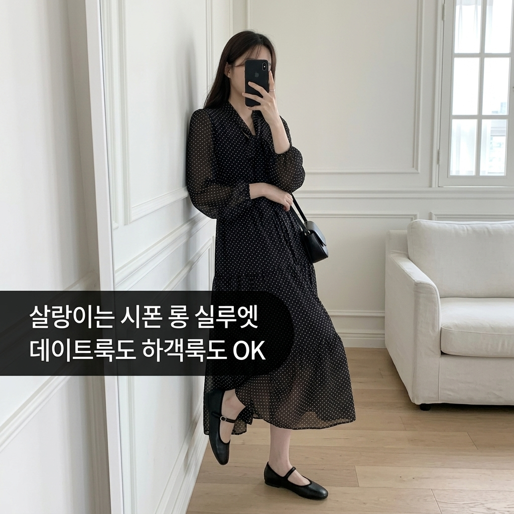 Romantic Mood Dot Midi Dress - 로맨틱 무드 도트 미디 원피스