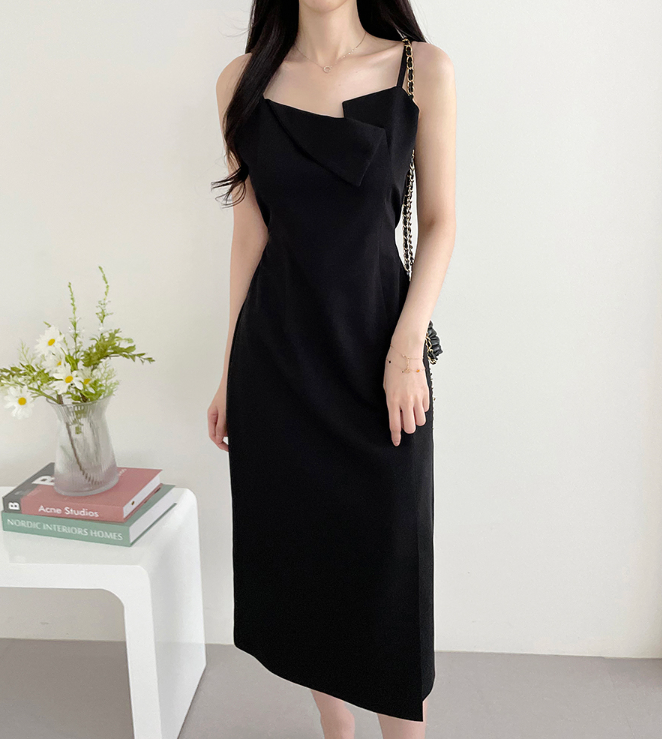 Grace Drape Midi Dress - 그레이스 드레이프 미디 원피스