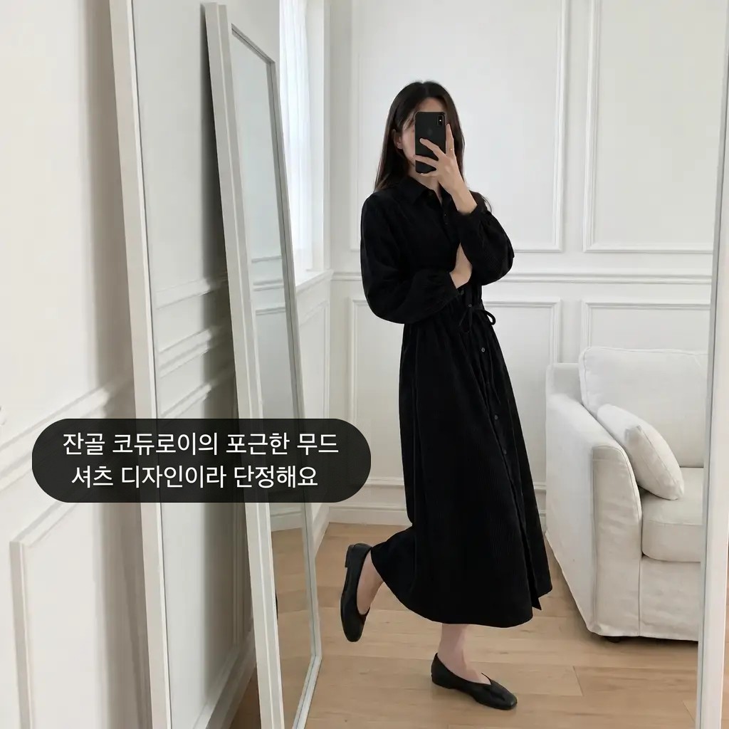 Soft Corduroy Mood Long Dress - 소프트 코듀로이 무드 롱 원피스
