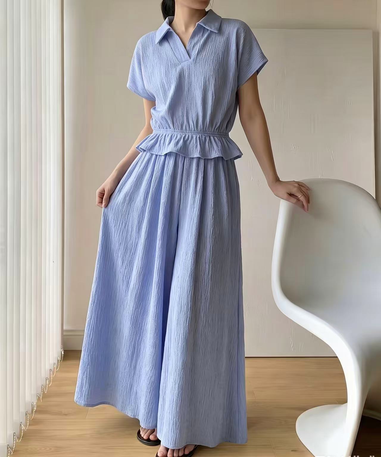 Relax Mood Wide Pants Set - 릴렉스 무드 와이드 팬츠 세트