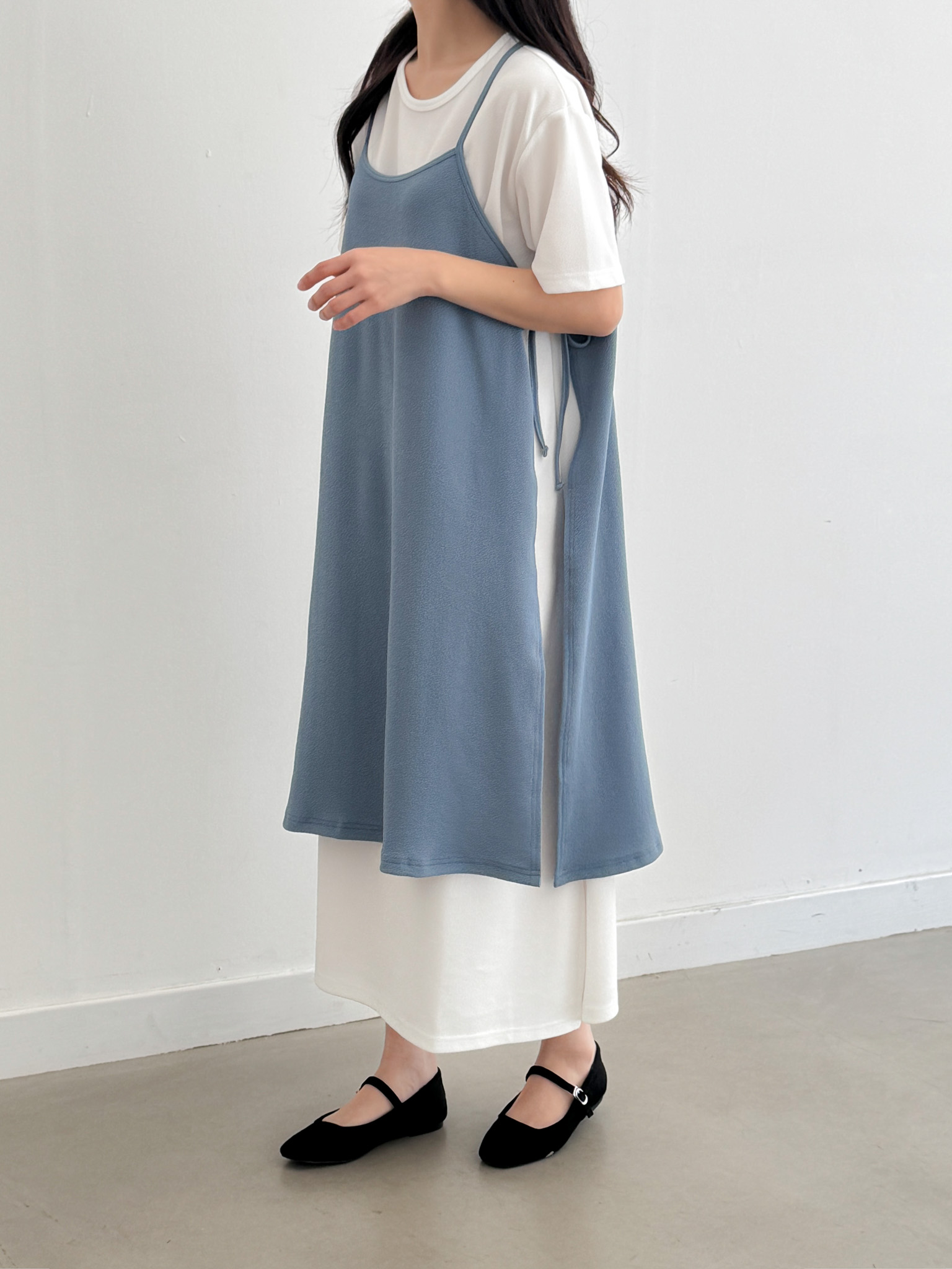 Simple Chic Strap Layer Dress - 심플 시크 스트랩 레이어 드레스