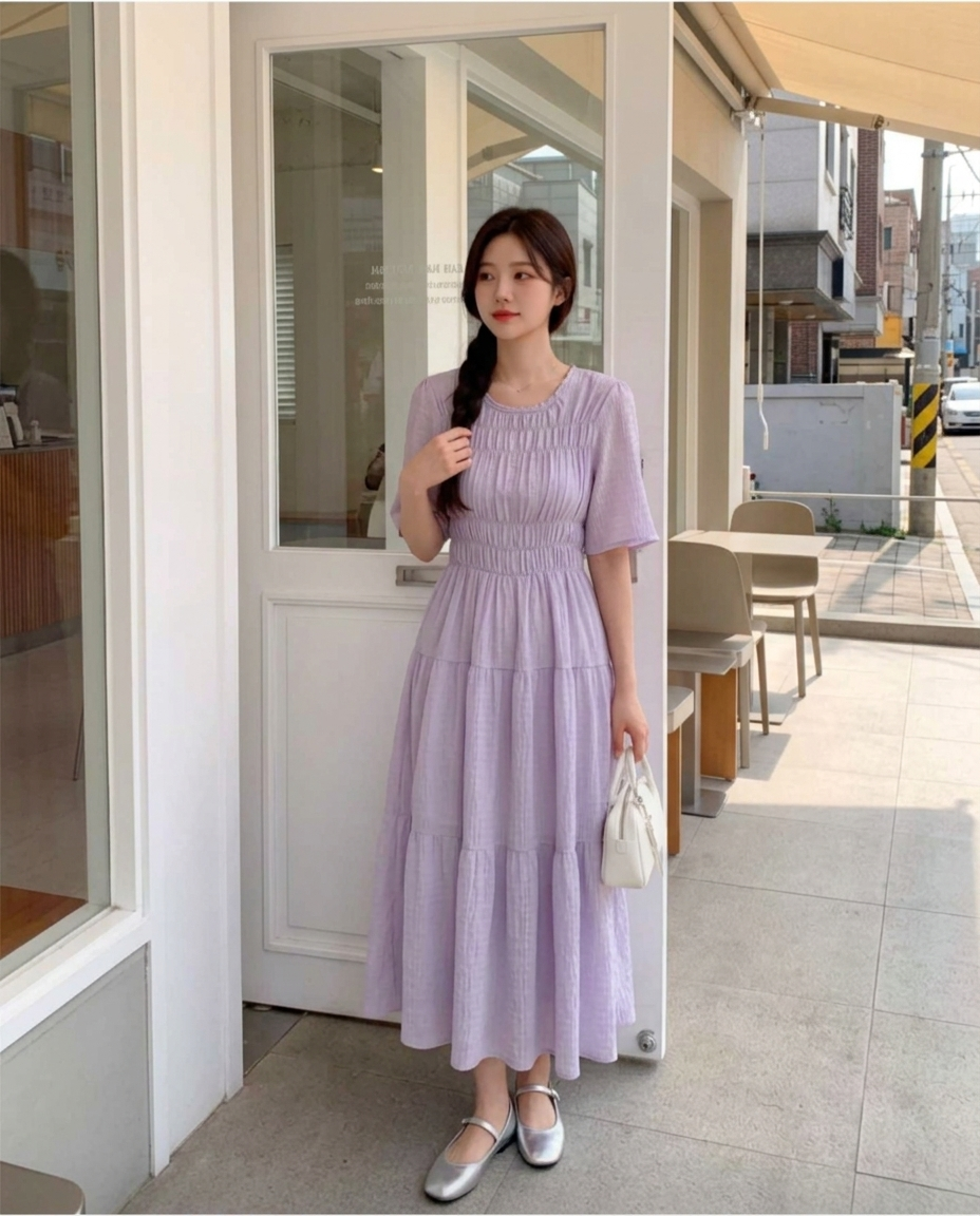Cloud Shirring Breeze Dress - 클라우드 셔링 브리즈 원피스