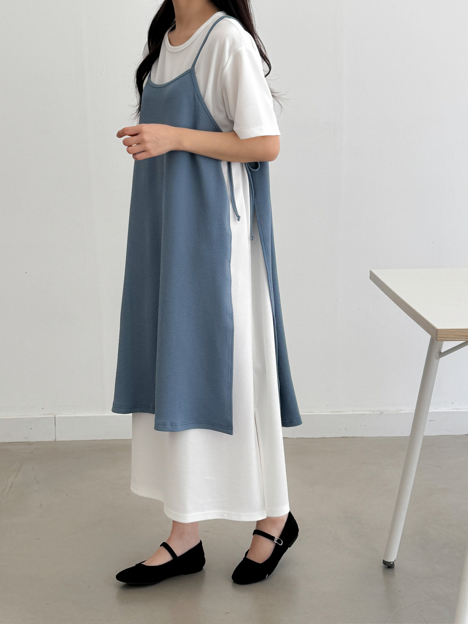 Simple Chic Strap Layer Dress - 심플 시크 스트랩 레이어 드레스