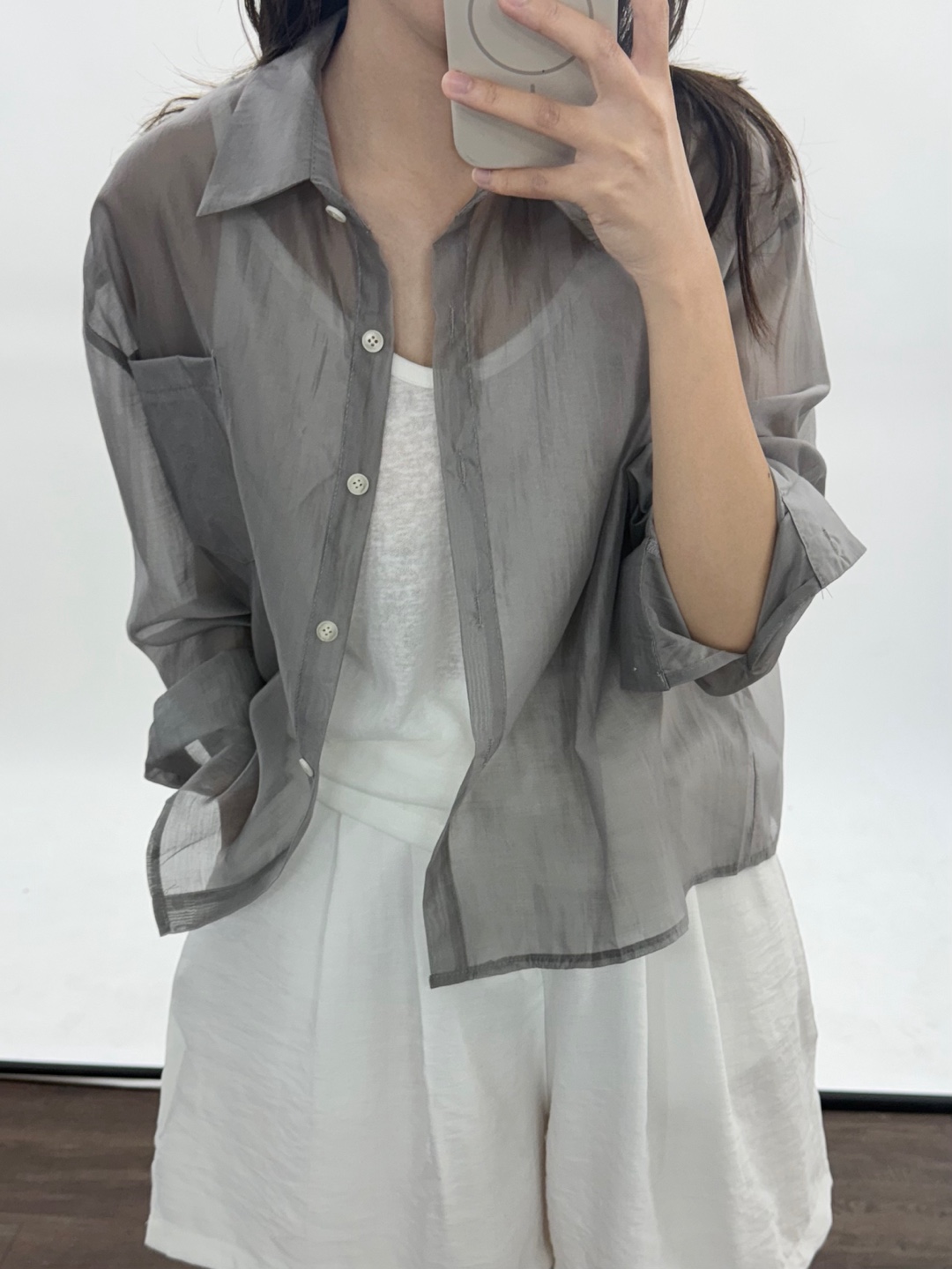 Soft Veil Pocket Shirt - 소프트 베일 포켓 셔츠