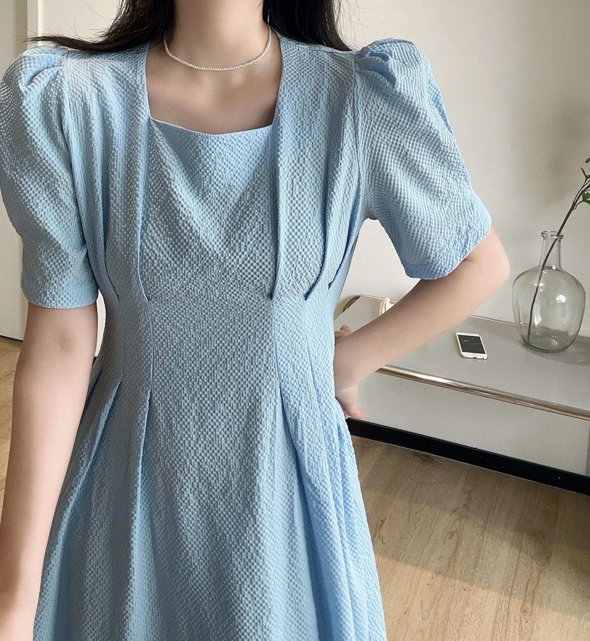 Cloud Garden Square Neck Dress - 클라우드 가든 스퀘어넥 원피스