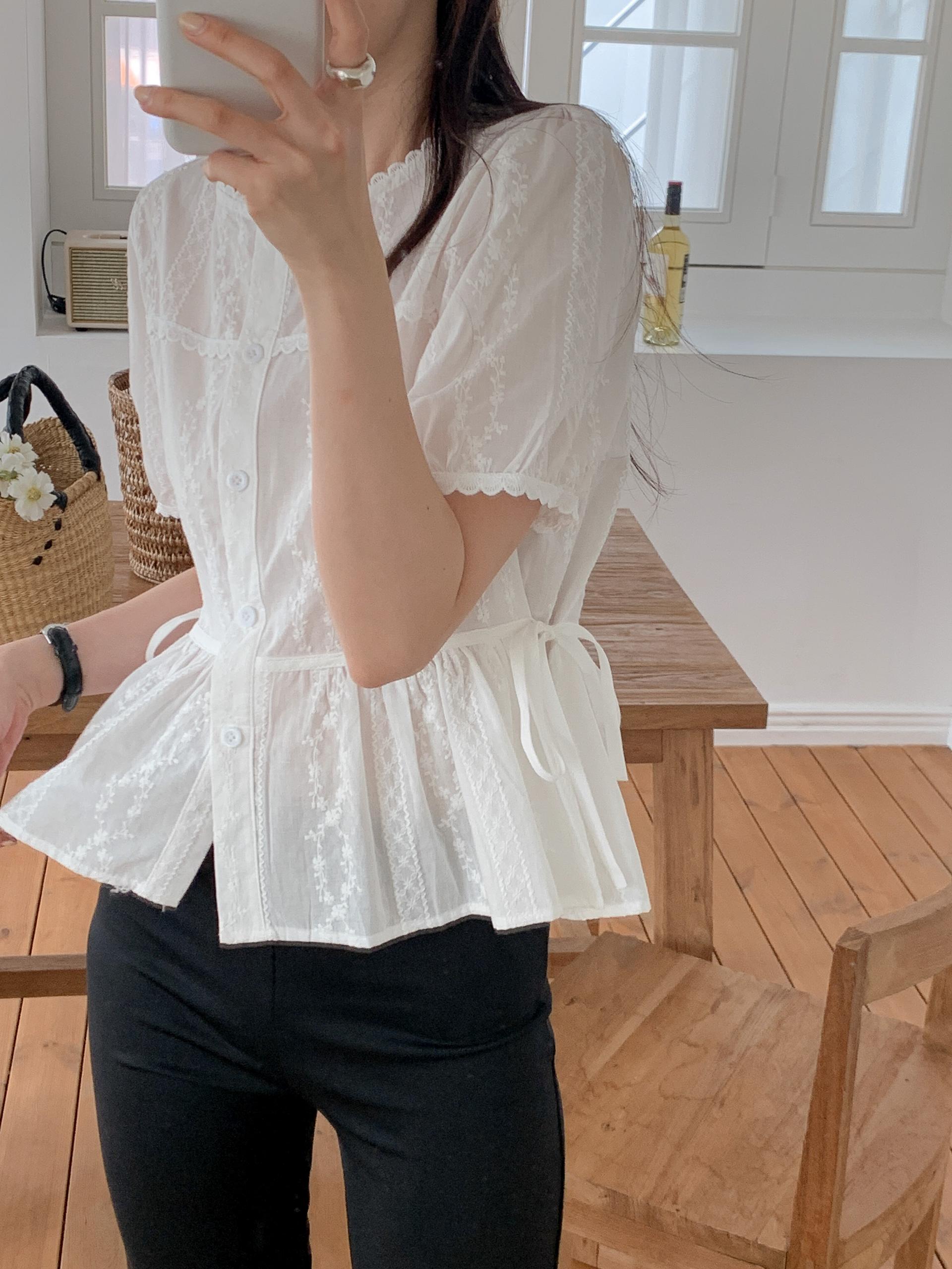 Sweet Lace Garden Blouse - 스위트 레이스 가든 블라우스