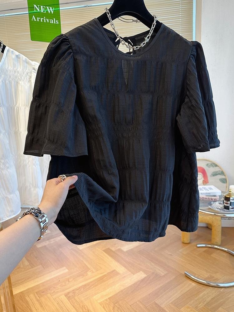 Dreamy Ribbon Back Top - 드리미 리본 백 탑