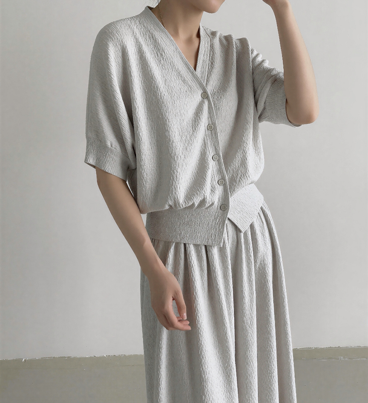 Cozy Flow Pleated Lounge Set - 코지 플로우 플리츠 라운지 세트