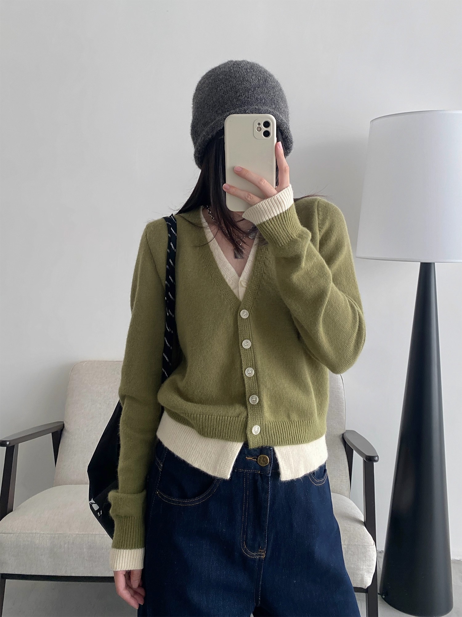 Double Layer Cardigan - 더블 레이어 가디건