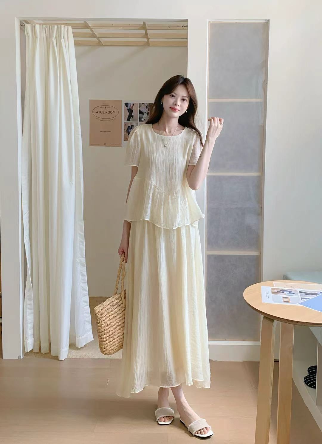 Airy Frill Chiffon Dress - 에어리 프릴 시폰 원피스
