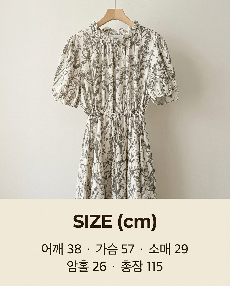 Botanical Muse Puff Dress - 보태니컬 뮤즈 퍼프 원피스