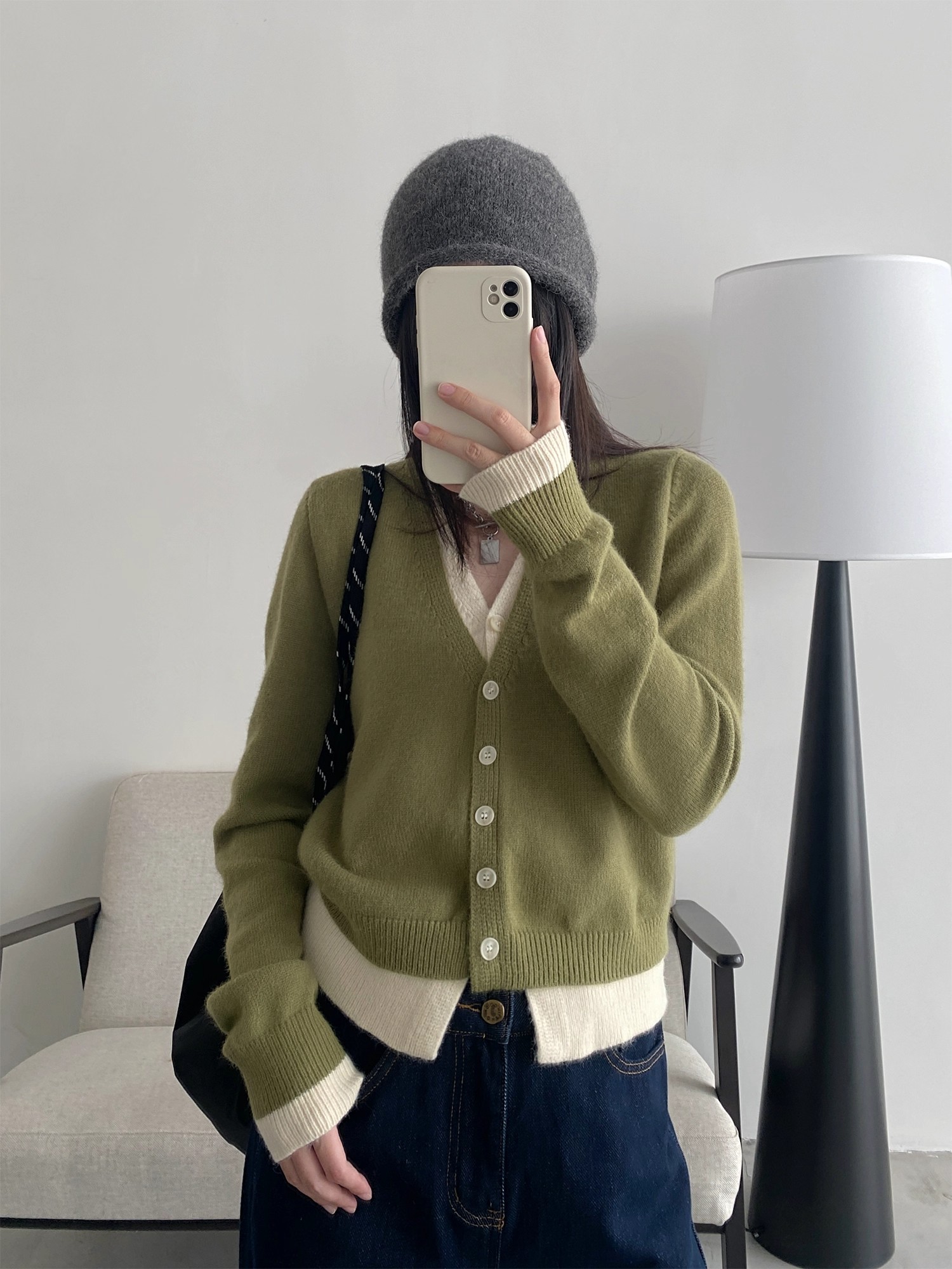 Double Layer Cardigan - 더블 레이어 가디건