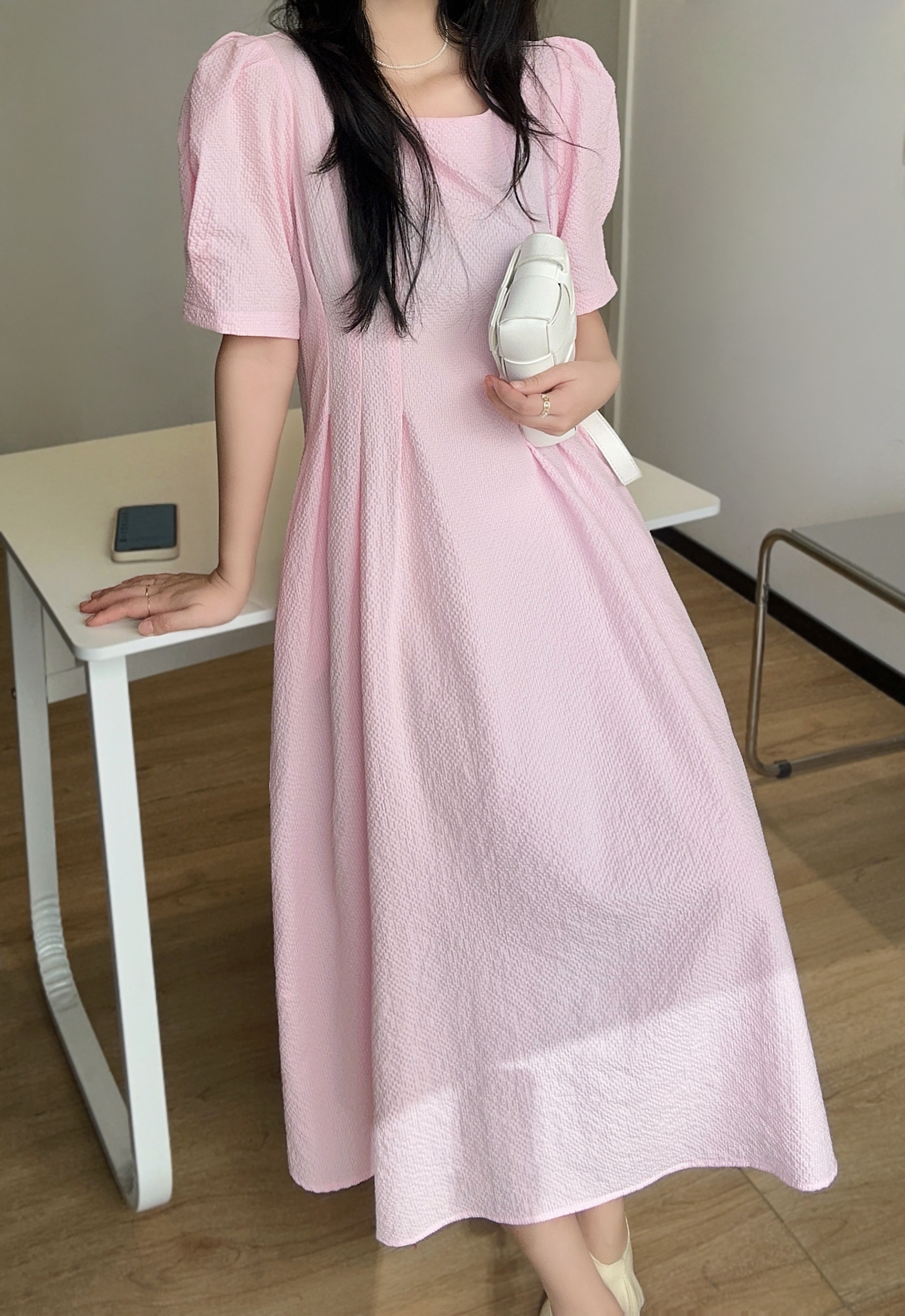 Cloud Garden Square Neck Dress - 클라우드 가든 스퀘어넥 원피스