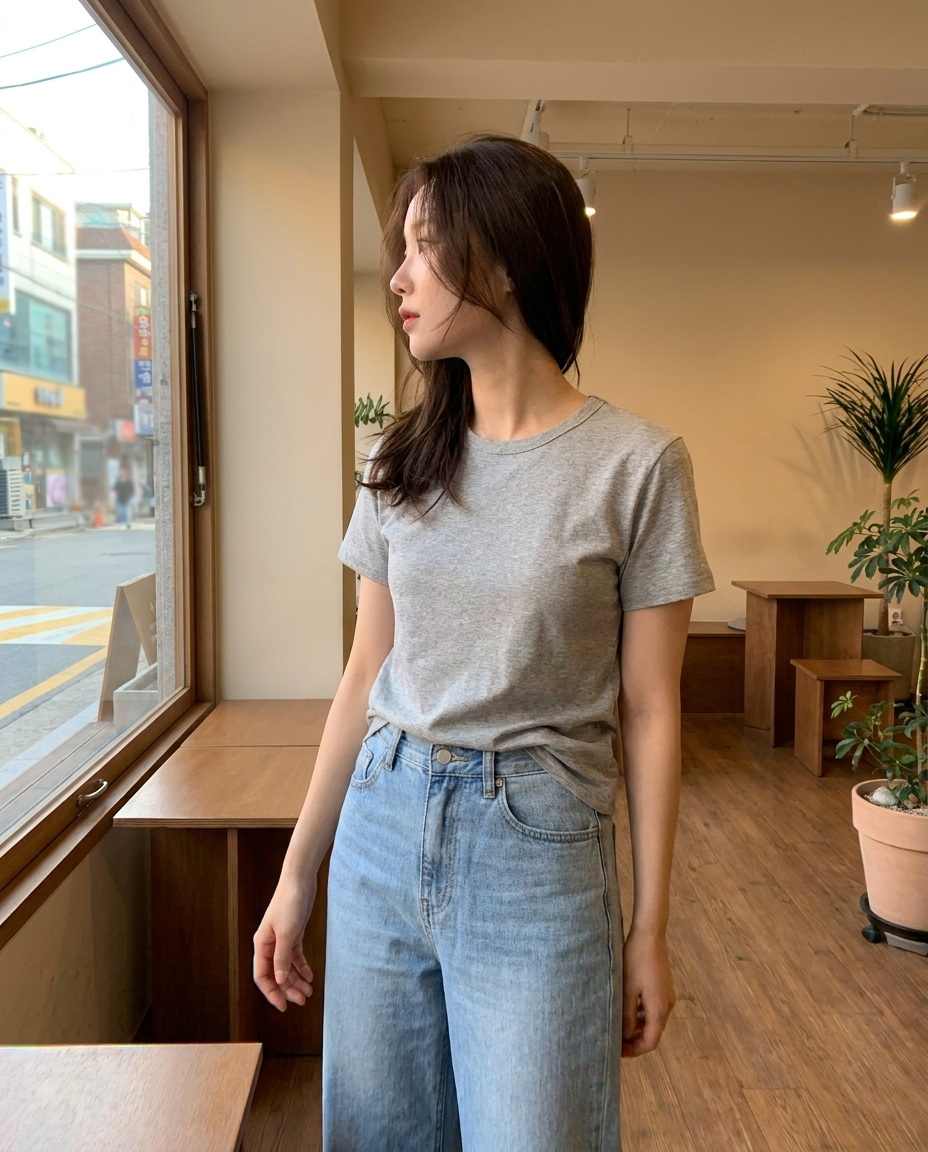 Modern Basic Slim Tee-모던 베이직 슬림 티