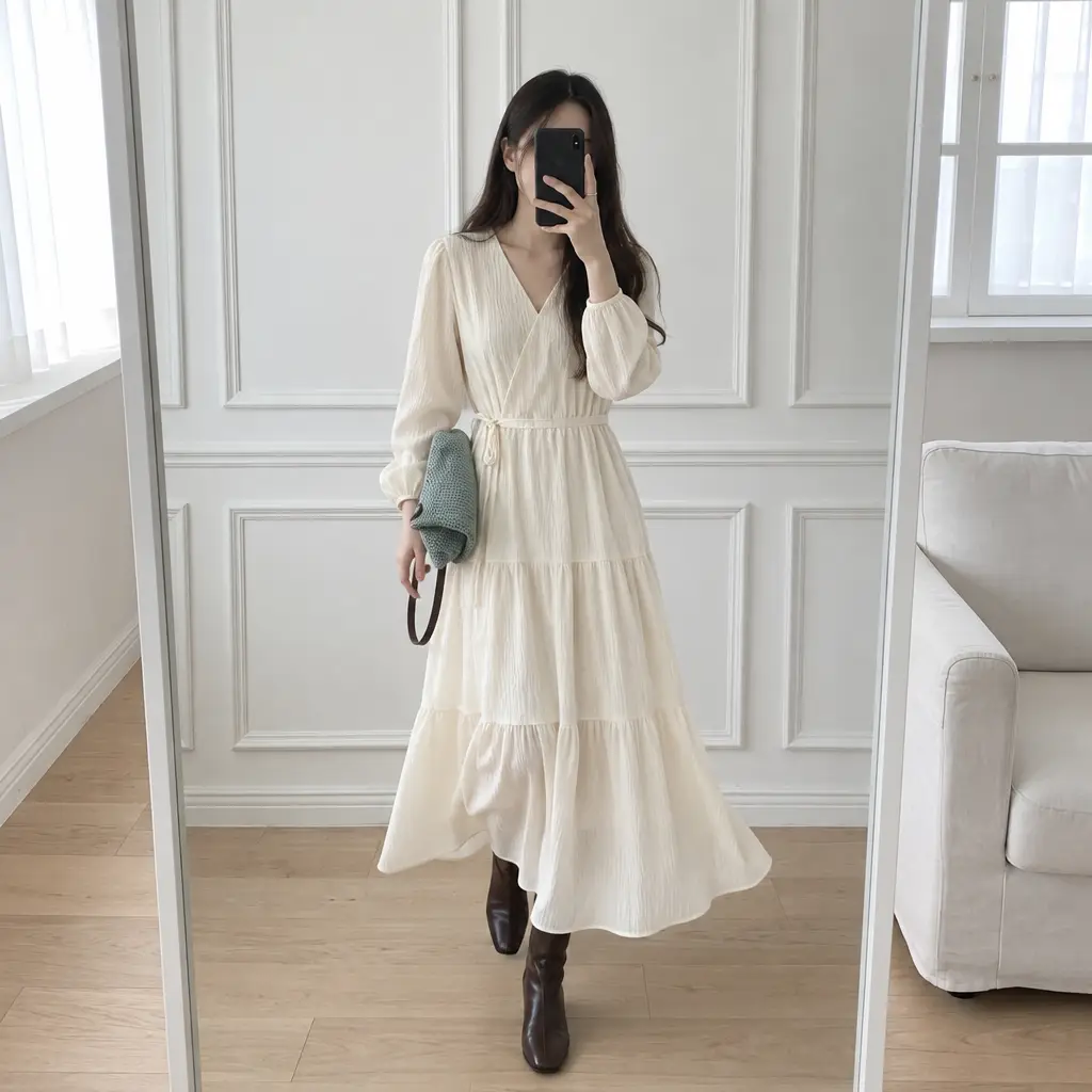 Cozy Wrap Maxi Dress - 코지 랩 맥시 원피스