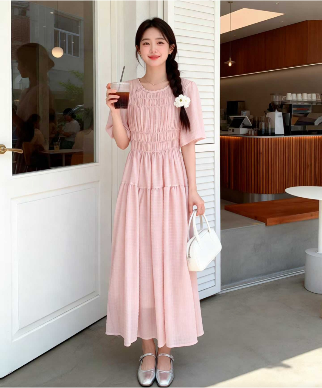 Cloud Shirring Breeze Dress - 클라우드 셔링 브리즈 원피스