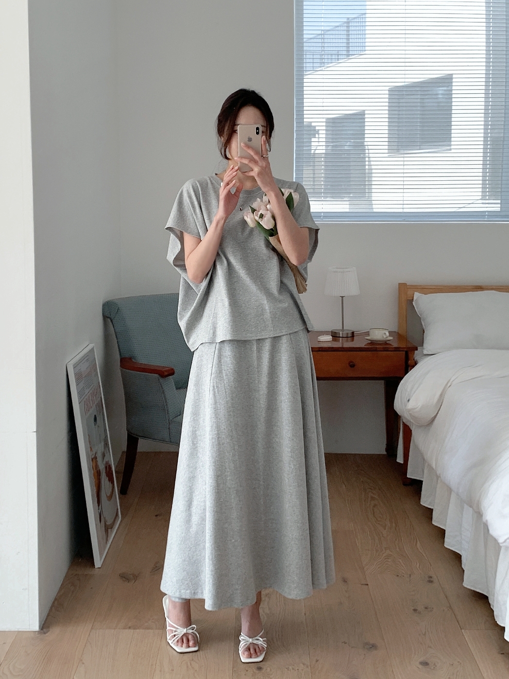 Daily Flare Two Piece Set - 데일리 플레어 투피스 세