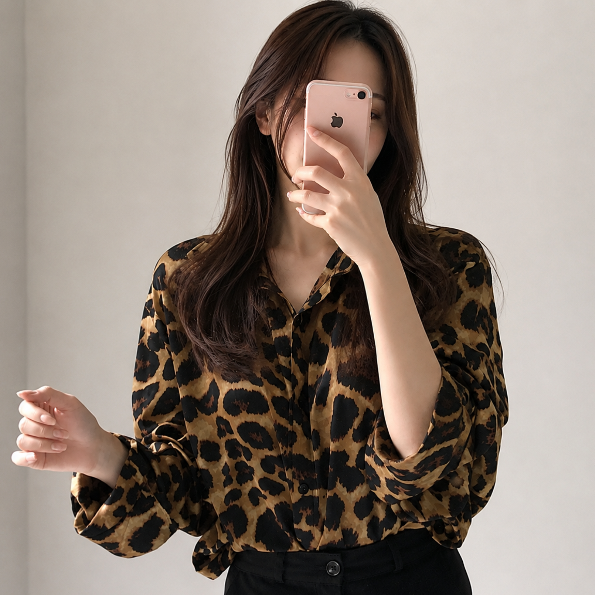 Modern Leopard Blouse - 모던 레오파드 블라우스
