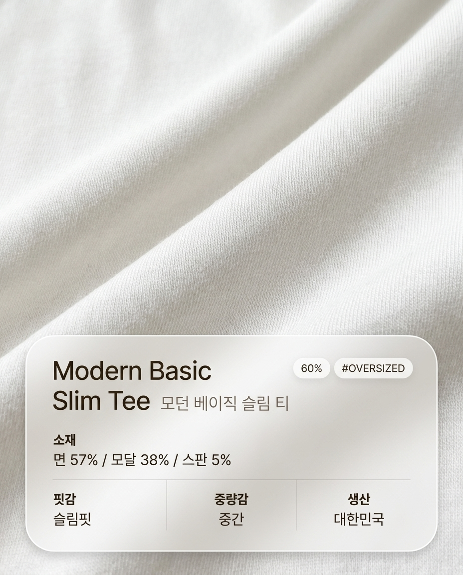 Modern Basic Slim Tee-모던 베이직 슬림 티