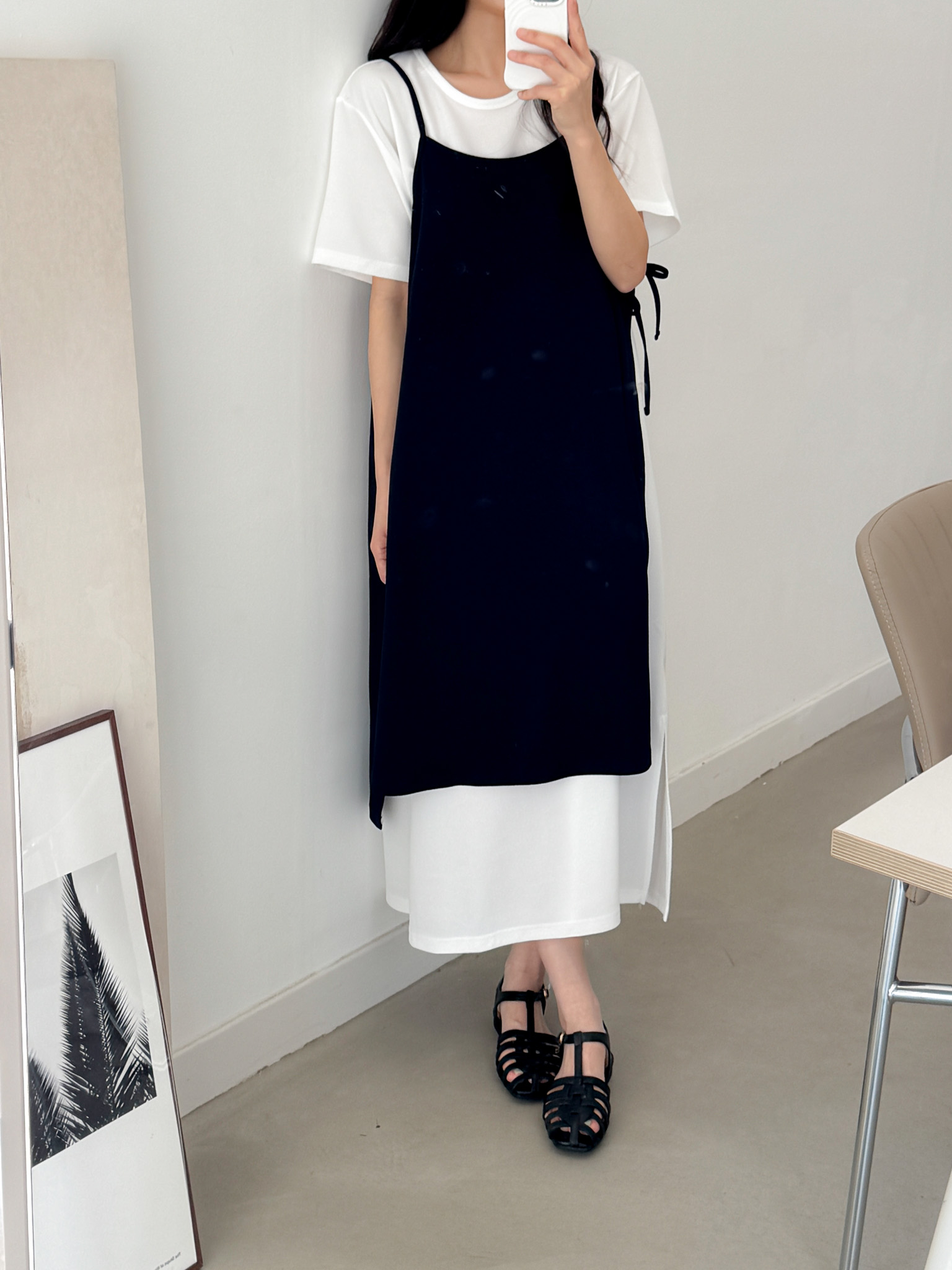 Simple Chic Strap Layer Dress - 심플 시크 스트랩 레이어 드레스