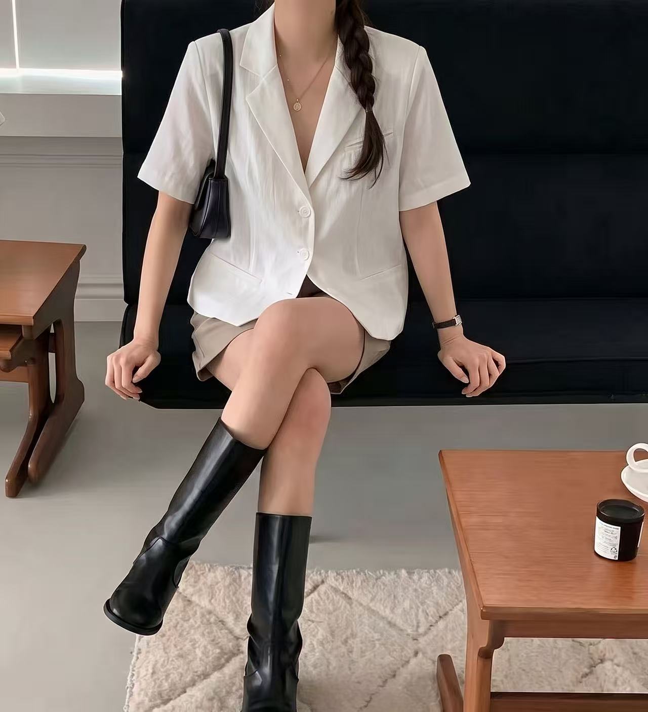 Romantic Lace Back Half Jacket - 로맨틱 레이스 백 하프 자켓