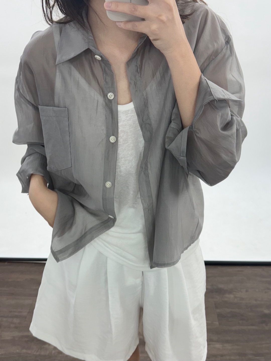 Soft Veil Pocket Shirt - 소프트 베일 포켓 셔츠