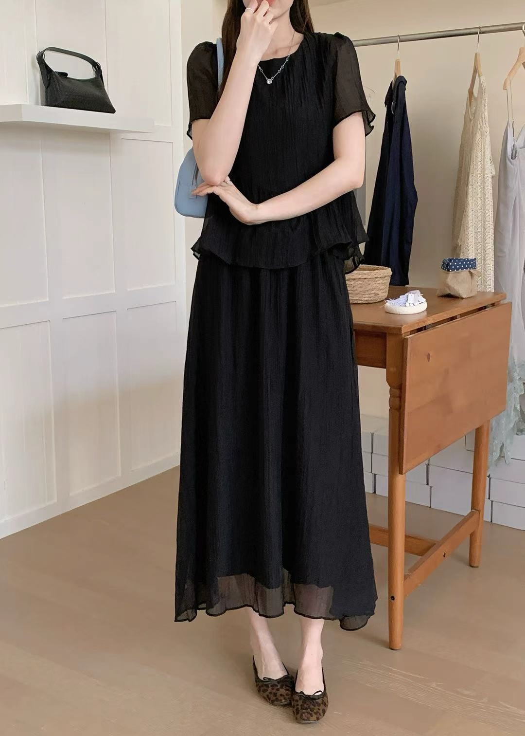 Airy Frill Chiffon Dress - 에어리 프릴 시폰 원피스