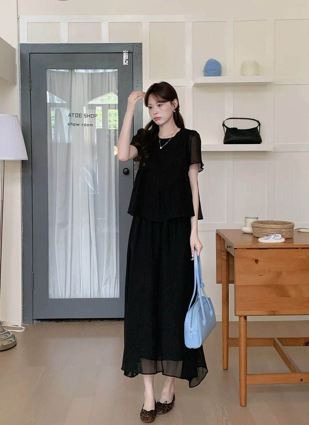 Airy Frill Chiffon Dress - 에어리 프릴 시폰 원피스