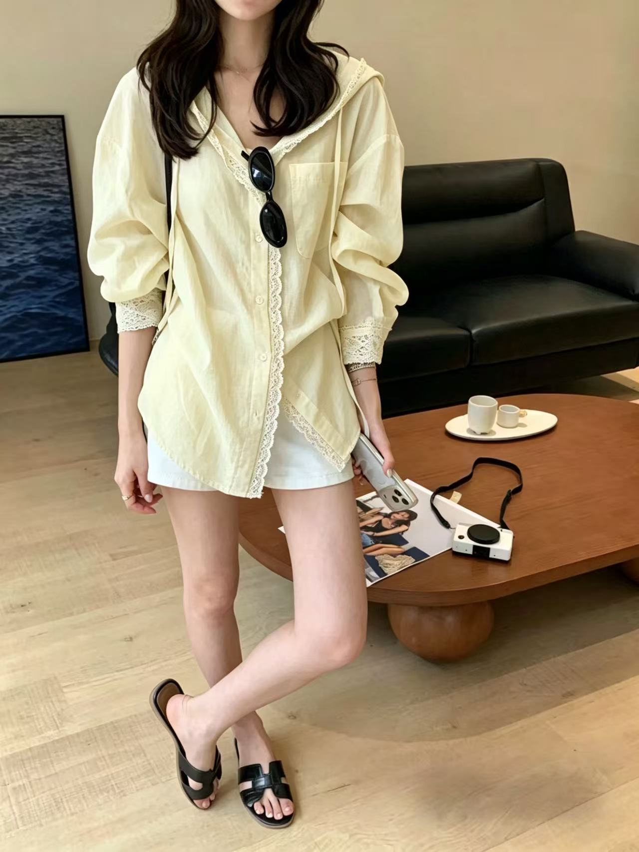 Butter Lace Oversized Shirt - 버터 레이스 오버사이즈 셔츠