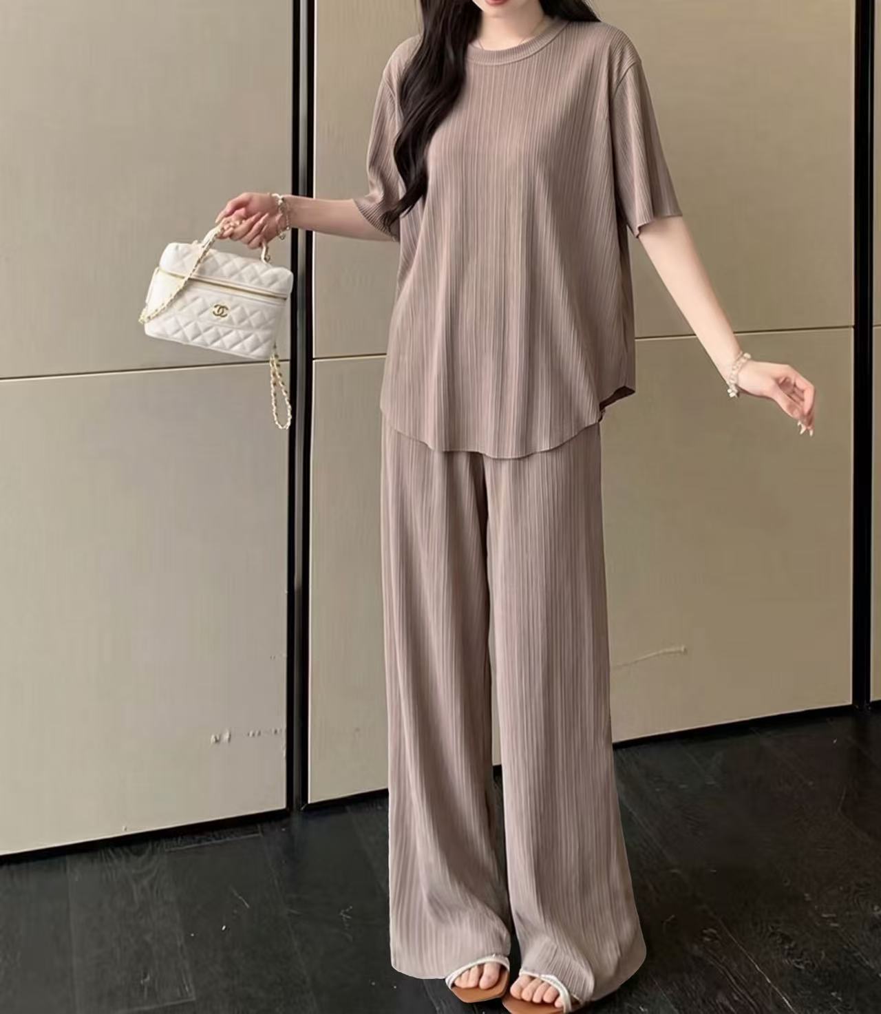 Relax Pleated Wide Set - 릴랙스 플리츠 와이드 셋업