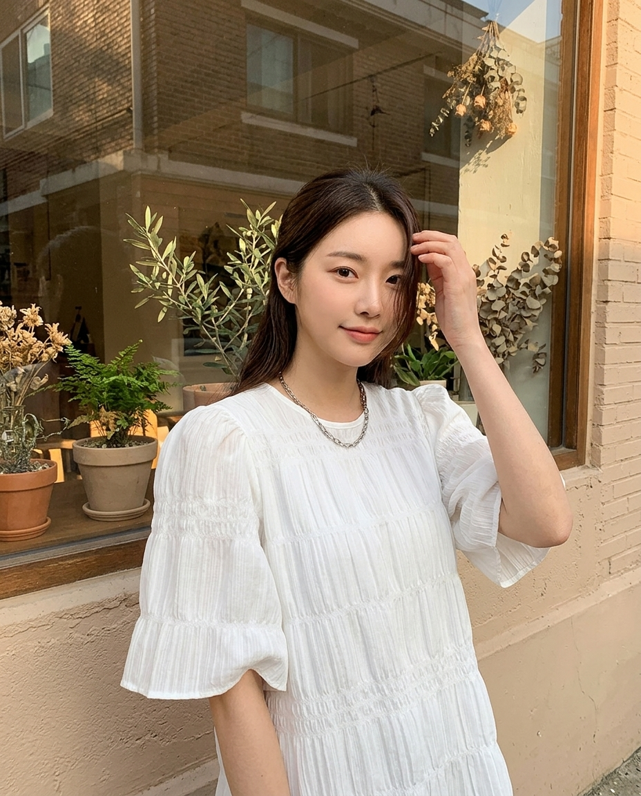Dreamy Ribbon Back Top - 드리미 리본 백 탑