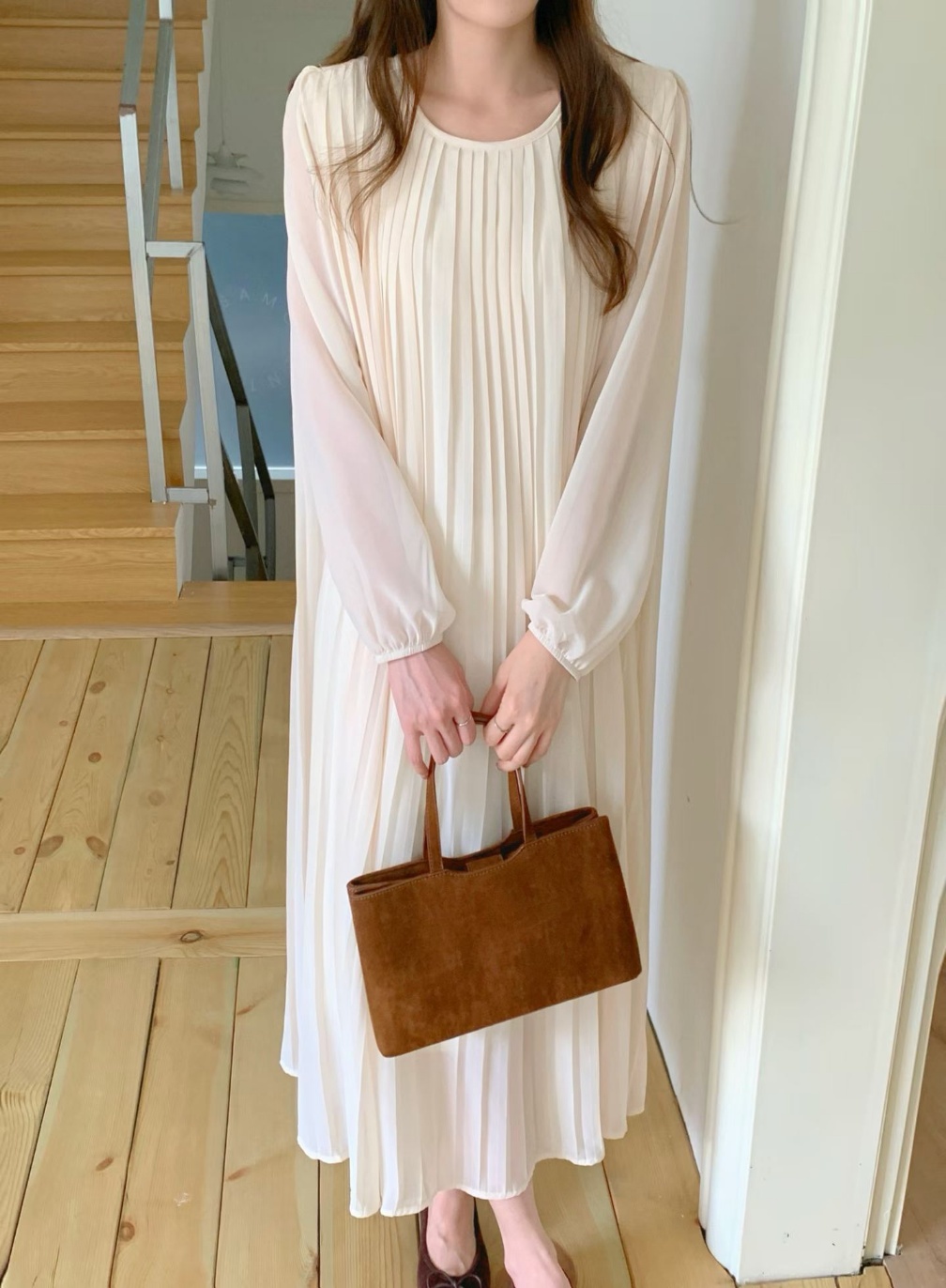 Misty Pleats Long Dress - 미스티 플리츠 롱 드레스