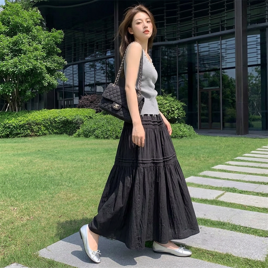 Pure Mood Long Skirt - 퓨어 무드 롱 스커트