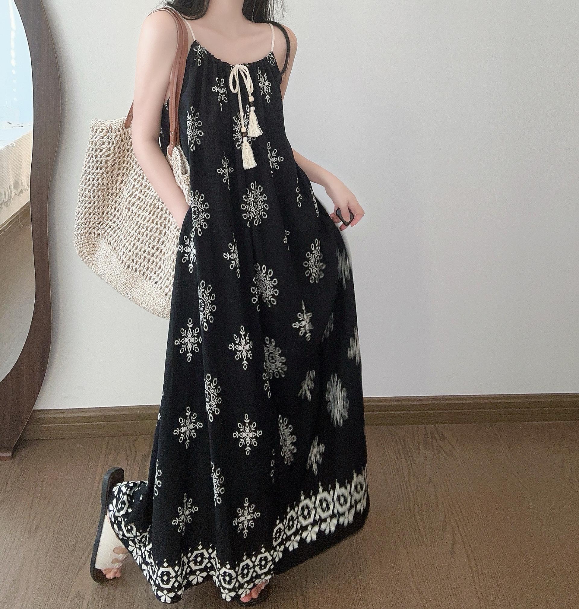 Boho Breeze Cami Dress - 보헤미안 브리즈 나시 원피스